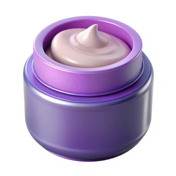 Cartoon facial cream 3d illustration isolated on the transparent background png