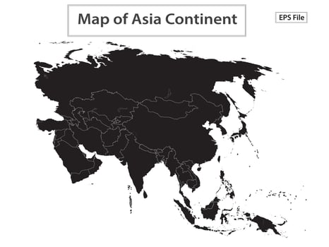 World map. Political maps of North and South America, Europe and Asia, Africa and Australia continents. World map countries and country names. vector