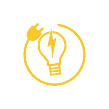lamp energy logo or icon vector