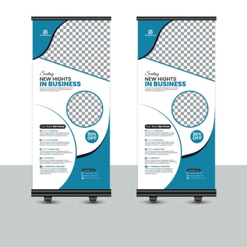 business roll up banner design vector