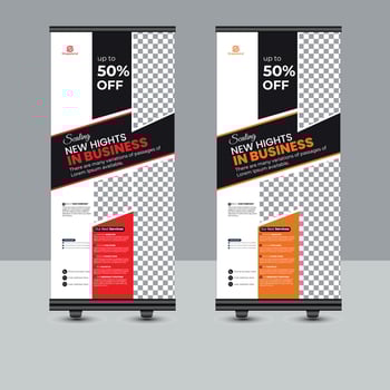 business roll up banner design vector