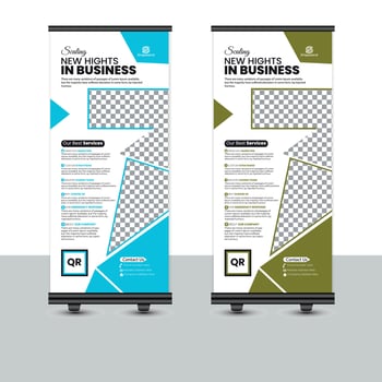 business roll up banner design vector