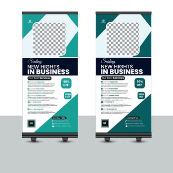business roll up banner design vector