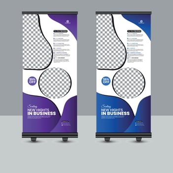 business roll up banner design vector
