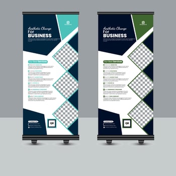 business roll up banner vector