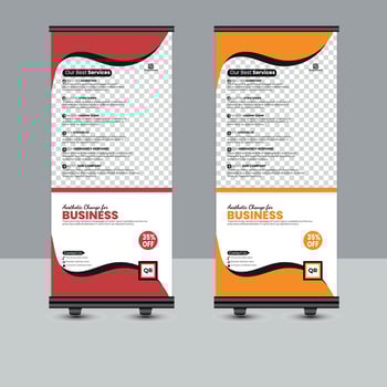 business roll up banner design vector