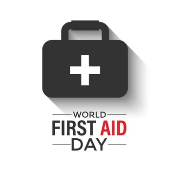 First Aid Day is celebrated every September on the second Saturday. It,s Serves as a reminder of the importance of preparedness and quick action in emergency situations, promoting a safer. vector