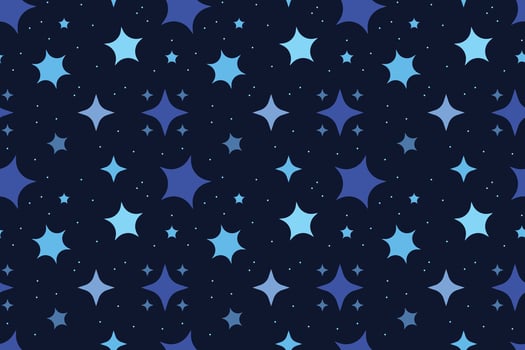 a blue and white star pattern on a dark background vector