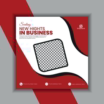 corporate social media post template vector