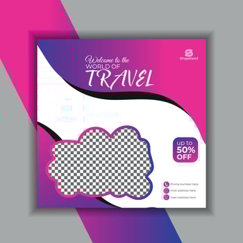Social media post template vector