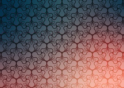 Flower gradient pattern red line wallpaper background vector