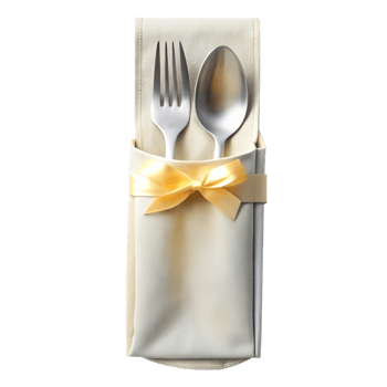 Beautiful High Quality Cutlery Pouch Isolated on Transparent Background png