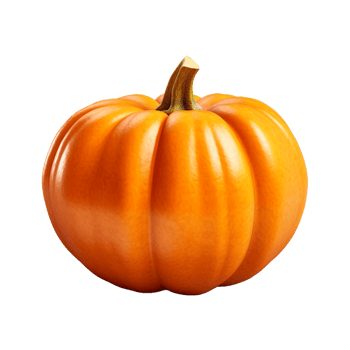 3d Orange Pumpkin isolated on transparent background png