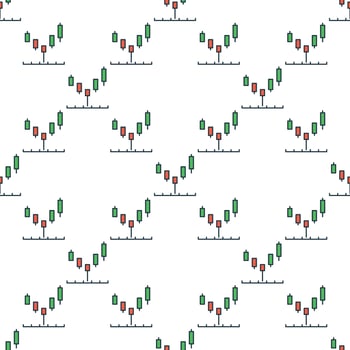 Hammer Candlestick colored seamless pattern vector