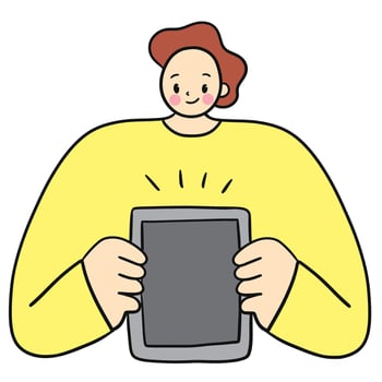Cute cartoon People work in different jobs ,office worker . vector