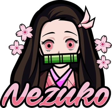 Kamado Nezuko cute demon slayer character vector