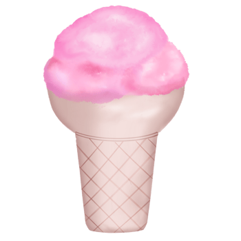 Pink Ice Cream on a Transparent Background png