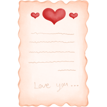 Valentine's Day Letter png