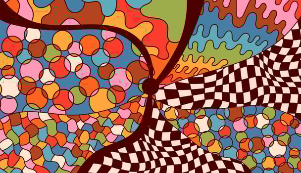 Abstract hippie decor. vector