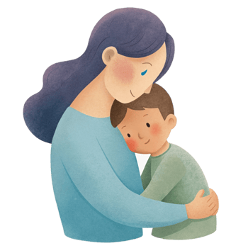 aigenerated mother and child png