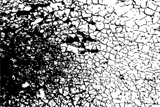 Rough grunge effect of old cracked paint. Weathered worn retro background. Faded shabby old fashioned template. vector