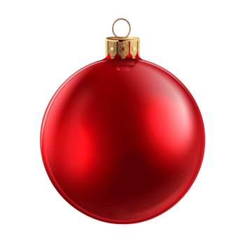 Generated Ai Red balls christmas ornament png