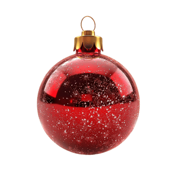 Generated Ai Matte red ball Christmas ornament png
