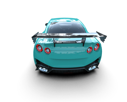 Realistic sport car isolated on background. 3d rendering - illustration png