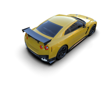 Realistic sport car isolated on background. 3d rendering - illustration png