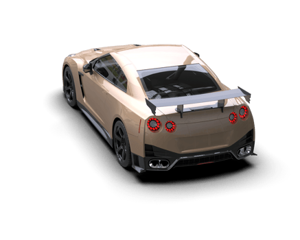 Realistic sport car isolated on background. 3d rendering - illustration png