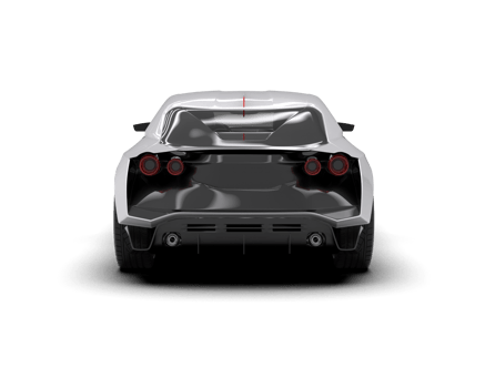 Realistic sport car isolated on background. 3d rendering - illustration png