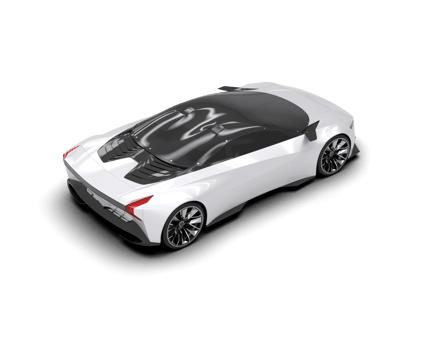 Realistic sport car isolated on background. 3d rendering - illustration png