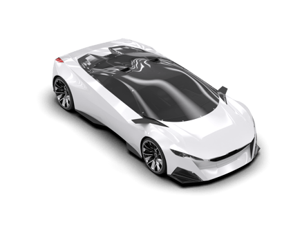 Realistic sport car isolated on background. 3d rendering - illustration png