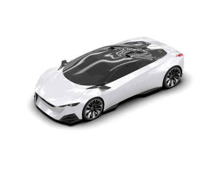 Realistic sport car isolated on background. 3d rendering - illustration png