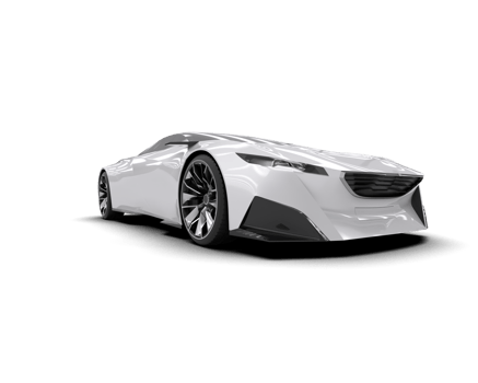 Realistic sport car isolated on background. 3d rendering - illustration png