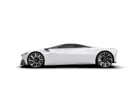 Realistic sport car isolated on background. 3d rendering - illustration png