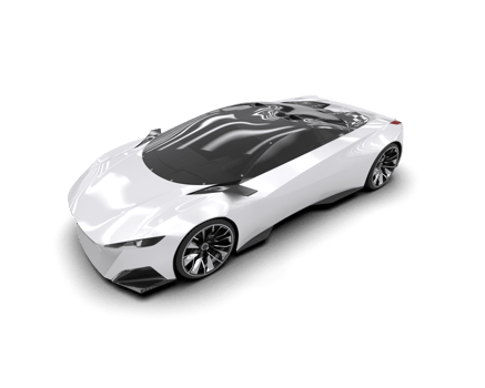 Realistic sport car isolated on background. 3d rendering - illustration png