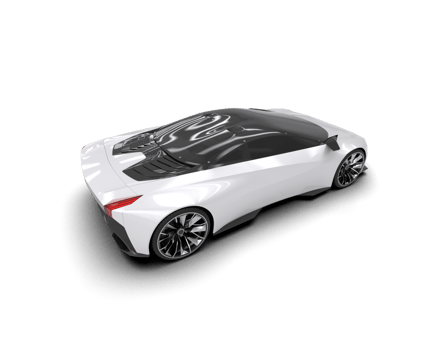 Realistic sport car isolated on background. 3d rendering - illustration png