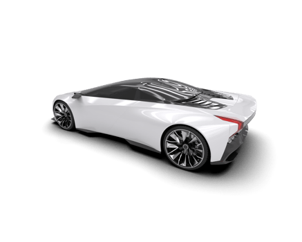 Realistic sport car isolated on background. 3d rendering - illustration png