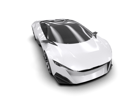 Realistic sport car isolated on background. 3d rendering - illustration png