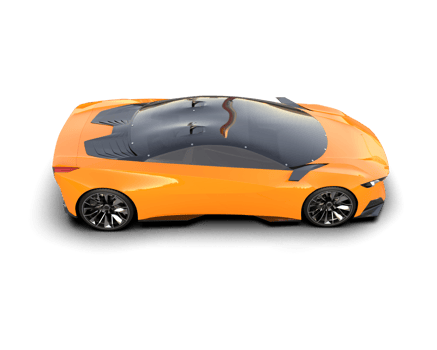 Realistic sport car isolated on background. 3d rendering - illustration png