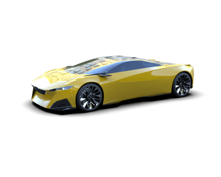 Realistic sport car isolated on background. 3d rendering - illustration png