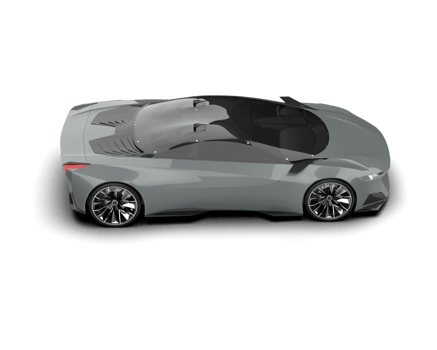 Realistic sport car isolated on background. 3d rendering - illustration png