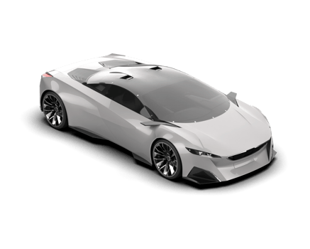 Realistic sport car isolated on background. 3d rendering - illustration png