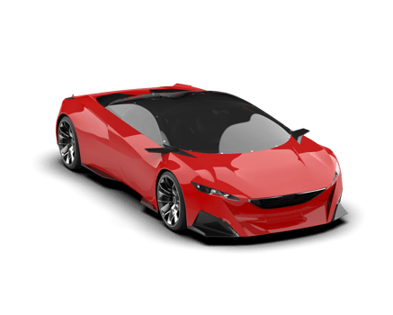 Realistic sport car isolated on background. 3d rendering - illustration png