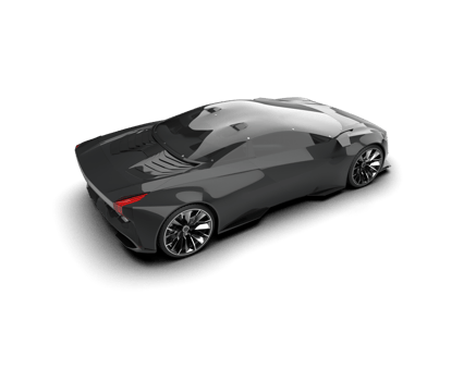 Realistic sport car isolated on background. 3d rendering - illustration png