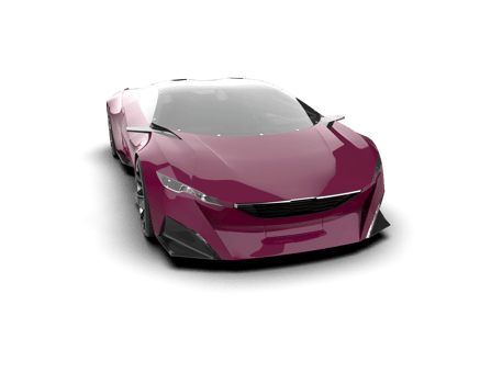 Realistic sport car isolated on background. 3d rendering - illustration png