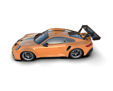 Realistic sport car isolated on background. 3d rendering - illustration png
