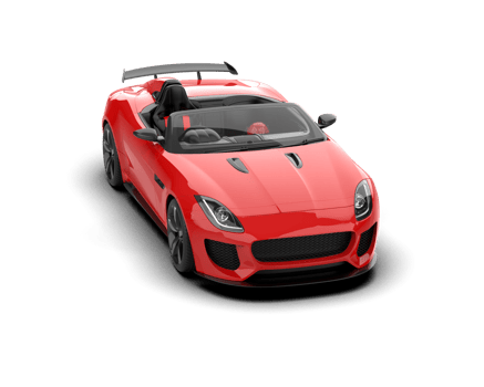 Realistic sport car isolated on background. 3d rendering - illustration png