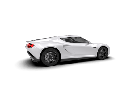 Realistic sport car isolated on background. 3d rendering - illustration png